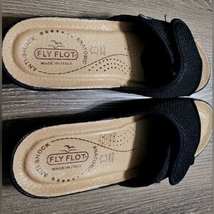 Womens Fly Fot Anatomic Antishock Black Velcro sandals size 38/7.5 made in Italy